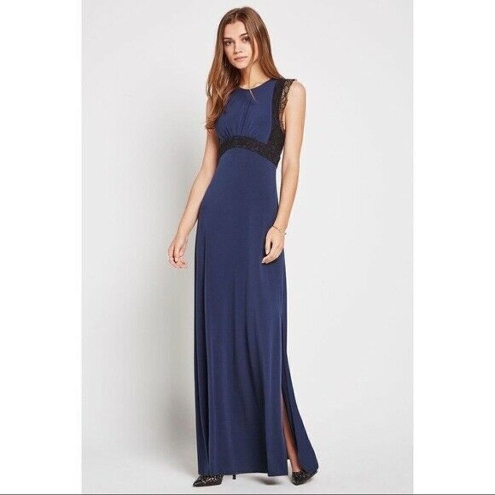 BCBGeneration Lace-Trimmed Evening Dress